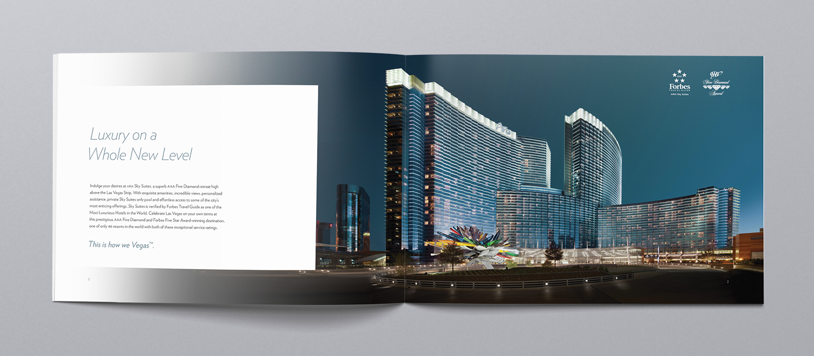 ARIA Resort and Casino Sky Suites brochure design
