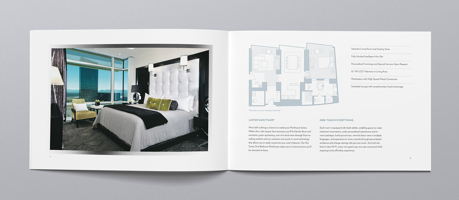 ARIA Resort and Casino Sky Suites brochure design