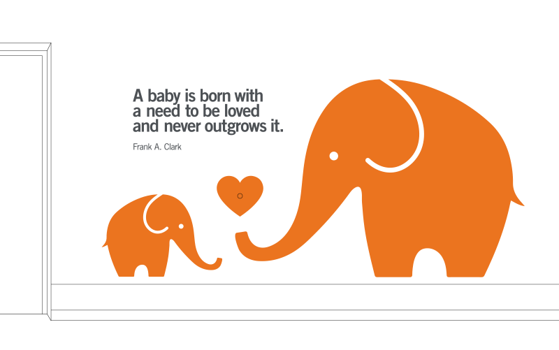 Dignity Health baby lullaby wall decor illustration for pediatric hospital