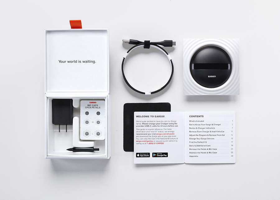 Eargo 5 packaging photography