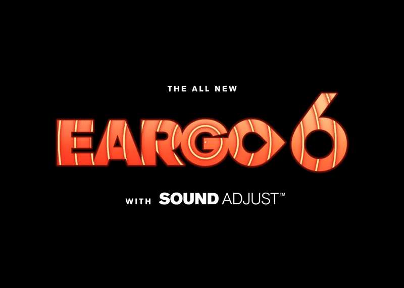 Eargo 6 animated logo showing motion graphics and brand identity in motion