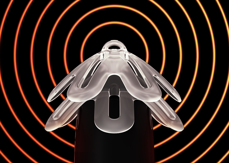 Eargo 6 product graphic showing hearing aid design and brand visual identity