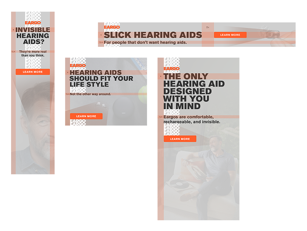 Eargo digital web banners advertising guidelines design system