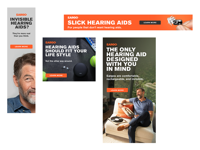 Eargo digital web banners advertising