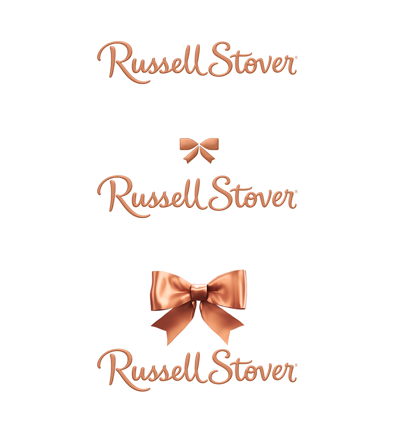 Russell Stover new photo and graphic bow logo lockups