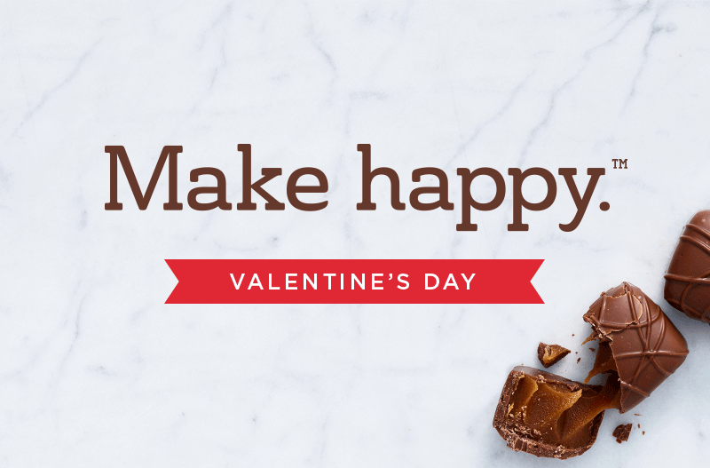 Animated Russell Stover Make Happy campaign showing various holidays and special occasions with gift-giving moments