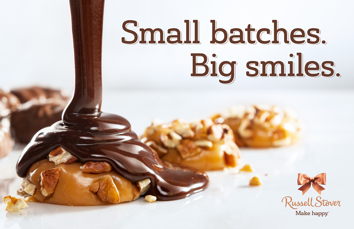 Russell Stover print advertisement from the Make Happy campaign
