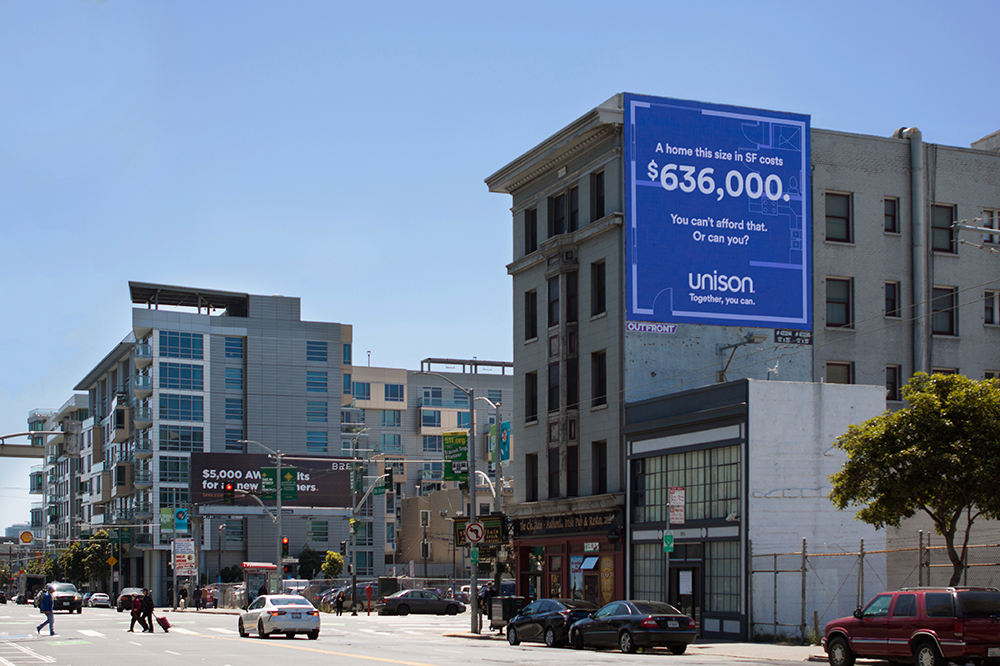 Photography of Unison billboard advertisement in San Francisco