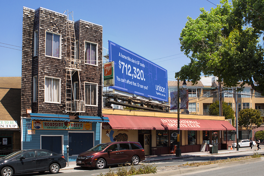 Photography of Unison billboard advertisement in San Francisco